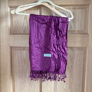Burgundy Pashmina Fringe Scarf